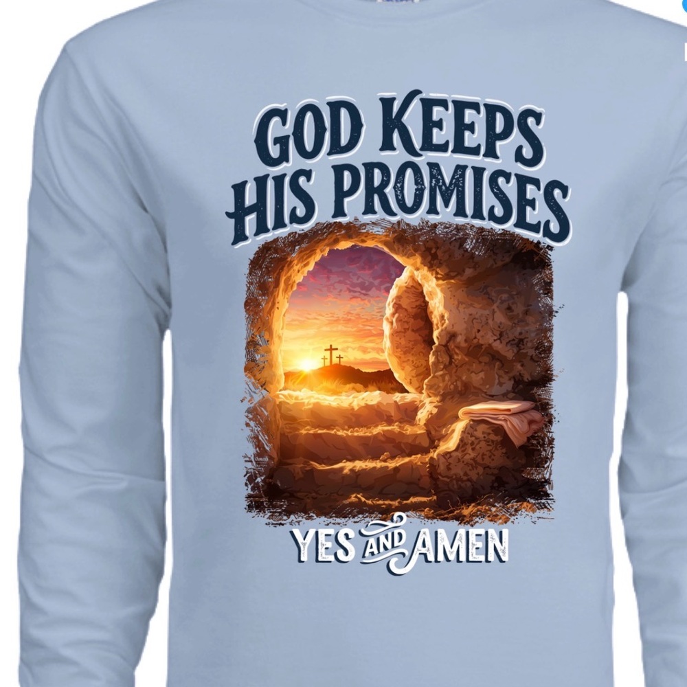 Gildan Inspirational long sleeve Blue Men's T-Shirt